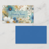 Schöne Wildblumen in Blau und Weiß Visitenkarte (Vorne/Hinten)