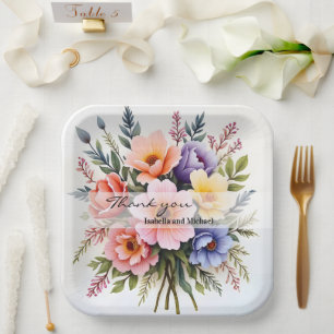 Schöne Wildblumen Moderne Luxus-Kollektion Pappteller