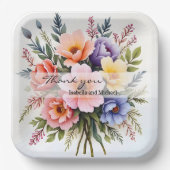 Schöne Wildblumen Moderne Luxus-Kollektion Pappteller (Vorderseite)