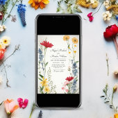 Schöne Wildblumen Natur Trendy Blumenzwiese Einladung