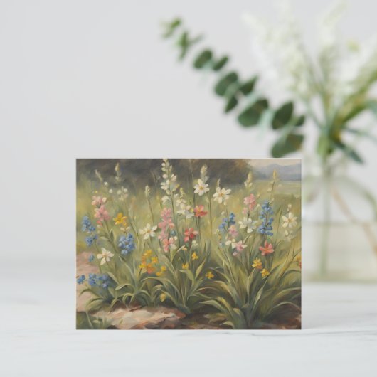 Schöne Wildblumen Naturschönheit Postkarte (Stehend Vorderseite)