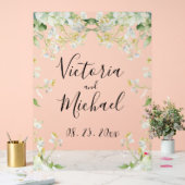 Schöne Wildblumen neutrale Farbensehen Acrylschild (Hochzeit)