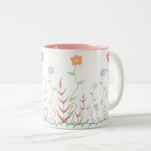 Schöne Wildblumen Tasse (VorderseiteRechts)