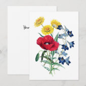 Schöne Wildblumenstrauß-Karte (Vorne/Hinten)