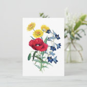Schöne Wildblumenstrauß-Karte (Stehend Vorderseite)