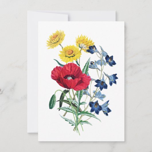 Schöne Wildblumenstrauß-Karte (Vorderseite)