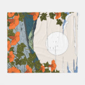 Schöne Wildblumenwiesenlandschaft Fleecedecke (Vorderseite (Horizontal))