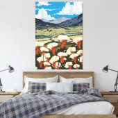 Schöne Wildblumenwiesenlandschaft Leinwanddruck (Insitu (Schlafzimmer))