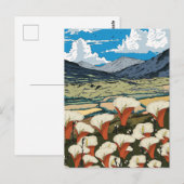 Schöne Wildblumenwiesenlandschaft Postkarte (Vorne/Hinten)