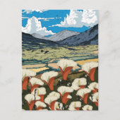 Schöne Wildblumenwiesenlandschaft Postkarte (Vorderseite)