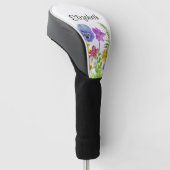 Schöne Wilde-Blumen-Torte Personalisierter Name Da Golf Headcover (angewinkelt)
