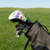 Schöne Wilde-Blumen-Torte Personalisierter Name Da Golf Headcover (In SItu)