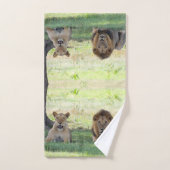 Schöne Wilde Löwen auf dem Dschungel Badhandtuch Set (Handtuch)