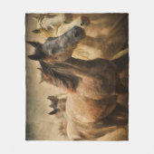 Schöne Wilde Pferde Fleecedecke (Vorderseite)