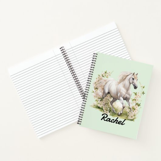 Schöne Wilde Pferde Notizblock (Innenseite)