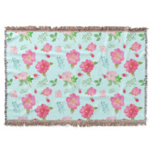 Schöne wilde Rose und Rose Wasserfarbenes Muster