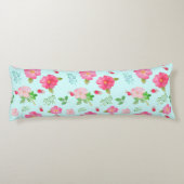 Schöne wilde Rose und Rose Wasserfarbenes Muster Seitenschläferkissen (Rückseite)