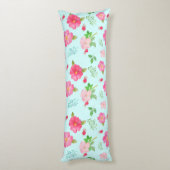 Schöne wilde Rose und Rose Wasserfarbenes Muster Seitenschläferkissen (Rückseite (Vertikal))