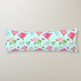 Schöne wilde Rose und Rose Wasserfarbenes Muster Seitenschläferkissen