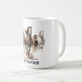 schöne Wildpferde Kaffeetasse (VorderseiteRechts)
