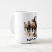 schöne Wildpferde Kaffeetasse (Vorderseite Links)