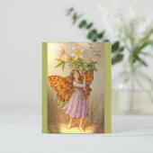 Schöne Windblumenfee Postkarte (Stehend Vorderseite)