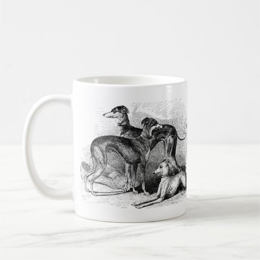 Schöne Windhunde Kaffeetasse (Links)