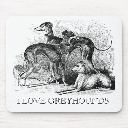 Schöne Windhunde Mousepad (Vorne)