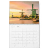 Schöne Windmühlen 2027 Kalender (Jan 2027)