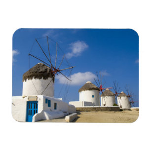 Schöne Windmühlen auf der Insel Mykonos, Magnet