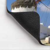Schöne Windmühlen auf der Insel Mykonos, Mousepad (Ecke)