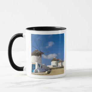 Schöne Windmühlen auf der Insel Mykonos, Tasse