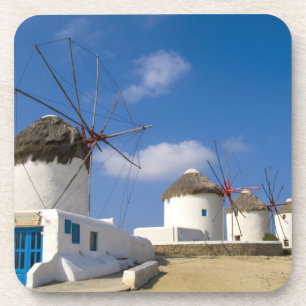 Schöne Windmühlen auf der Insel Mykonos, Untersetzer