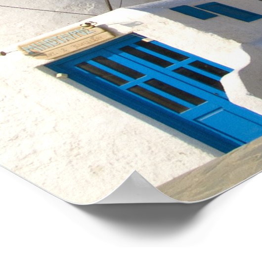 Schöne Windmühlen auf Mykonos, Poster (Ecke)