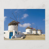 Schöne Windmühlen auf Mykonos, Postkarte (Vorderseite)