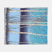 Schöne Winter Birch Fleecedecke (Vorderseite (Horizontal))