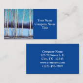 Schöne Winter Birch Visitenkarte (Vorne/Hinten)