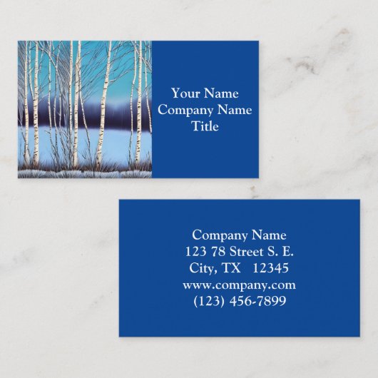 Schöne Winter Birch Visitenkarte (Vorne/Hinten)