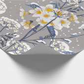 Schöne Winter-Blume blühend im Schnee delig Geschenkpapier (Ecke)