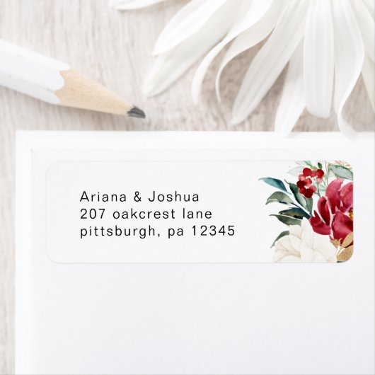 Schöne Winter Bouquet Wedding Rücksendeadresse (Insitu)