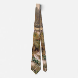 Schöne Winter Creek Snow Scene Neck Tie Krawatte