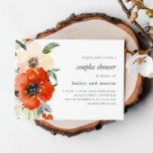Schöne Winter Floral Wedding Couples Dusche Einladung