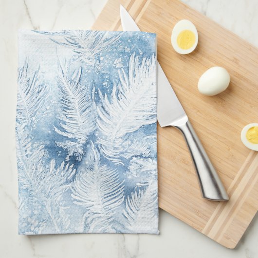 Schöne Winter Frost Weihnachten Geschirrtuch (Viertel Falte)