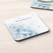 Schöne Winter Frost Weihnachten Getränkeuntersetzer (Linke Seite)