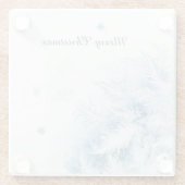 Schöne Winter Frost Weihnachten Glasuntersetzer (Rückseite)