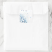 Schöne Winter Frost Weihnachten Quadratischer Aufkleber (Tasche)