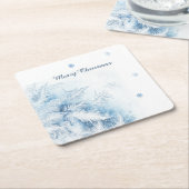 Schöne Winter Frost Weihnachten Rechteckiger Pappuntersetzer (angewinkelt)