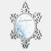 Schöne Winter Frost Weihnachten Schneeflocken Zinn-Ornament (Rechts)