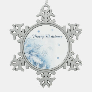 Schöne Winter Frost Weihnachten Schneeflocken Zinn-Ornament
