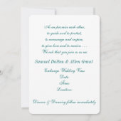 Schöne, Winter Hochzeit Einladung (Rückseite)